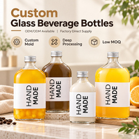 Bouteille en verre pour café froid en gros, 50ml, 100ml, 200ml, 250ml, 350ml, 500ml, pour vin, lait, boissons et kombucha