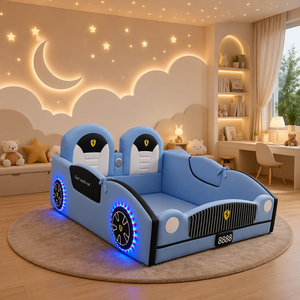 <span class=keywords><strong>Lit</strong></span> pour enfants moderne et minimaliste 1,5M/1,8M/1,2M/1,35M, <span class=keywords><strong>lit</strong></span> de voiture universel pour garçons et filles <span class=keywords><strong>avec</strong></span> lumières LED, le rêve de tout petit garçon - Product Image 6