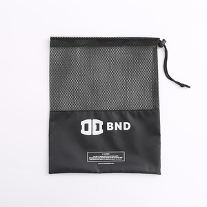 Cao Cấp Chất Lượng Cao Sinh Thái Khuyến Mại Quà Tặng Thể Thao Phòng Tập Thể Dục Màu Đen Biểu Tượng Tùy Chỉnh <span class=keywords><strong>Nylon</strong></span> Lưới Dây Rút Túi - Product Image 2