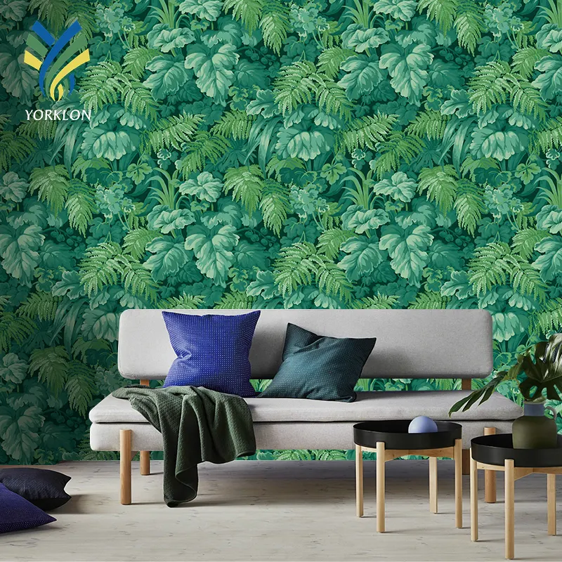 YKMF 507 Bird And Flowers Design Digital Printing Tropical Wall paper Leaf Leaves Palm Forest Tree 3D Floral Mural Wallpaper