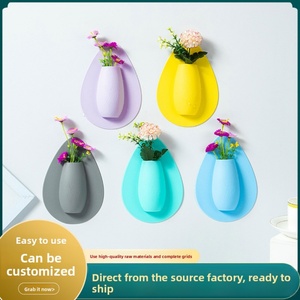 ของตกแต่งบ้านแบบสร้างสรรค์ ใช้งานได้จริง แจกันติดผนังแบบไม่ต้องเจาะ ไม่ทิ้งรอย ติดตู้เย็นได้ สวยงาม - Product Image 3