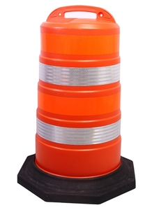 Factory Wholesale Orange Traffic Parking Crowd <b>Rubber</b> &<b>Plastic</b> Traffic Drum Barrier Road Construction Barrel - Product Image 2