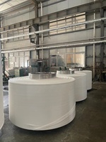 Prix d'usine, gaze absorbante médicale blanchie, matière première, rouleau jumbo, gaze en gros rouleau