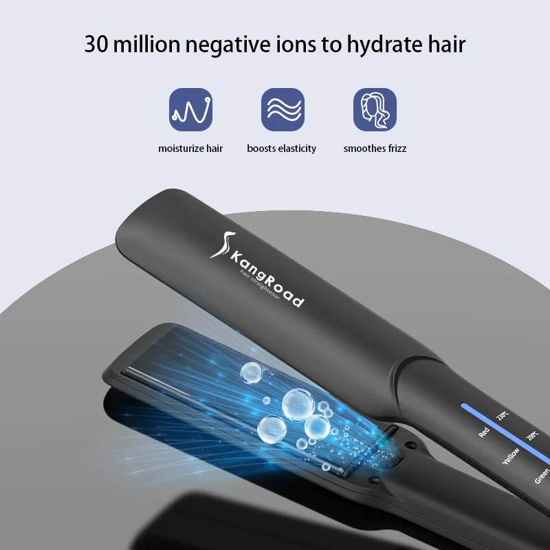 Kang strada all'ingrosso ferro piatto 2 in 1 ioni negativi piastra per capelli Display 230 gradi migliore stile Nova piastra per capelli