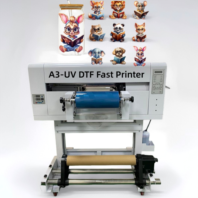 Eizoulyn New Roll to Roll A3 13inch Impresora UV DTF Sticker Printer with Epson Xp600 I1600 Dual Print Head T Shirt Printing