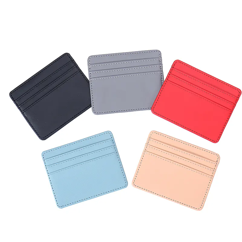 Wholesale Custom Slim Cardholder Pu Leather Gift Minimalist Credit Card Holder Wallet