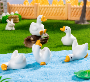 ตุ๊กตาสัตว์สุดสร้างสรรค์สำหรับตกแต่งขนาดจิ๋วตุ๊กตาคู่ตกแต่งด้วยรูปปั้น<span class=keywords><strong>เค้ก</strong></span>ห่านห่านทำจากเรซิ่นแบบ DIY - Product Image 2