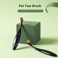 Brosse pour taches de larmes d'animaux, brosse de nettoyage des yeux pour chat et chien, applicateur de fibres douces pour éliminer les taches de larmes, outil de toilettage et de soin des yeux pour animaux