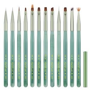 Ensemble de pinceaux japonais pour nail art, pour peinture, traçage, estompage, dégradé, gel français, stylo de polymérisation UV, outil de manucure, pinceaux de salon - Product Image 5