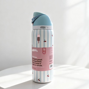 Botella de Agua OWA FreeSip 2026 - Tapa de Doble Apertura, Libre de BPA, Antiderrames, 32 oz, Compatible con Portavasos de Auto, Estilo Color Caramelo - Product Image 5