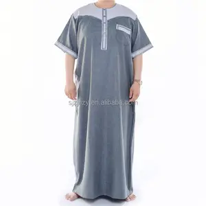 Grosir Jubah Islami untuk Pria Pakaian Muslim Pria Thobe Muslim Gaun Kaftan Pria Jubah Jilbab Abaya