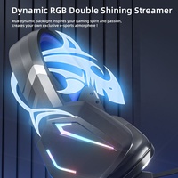 Nouveau design gamer casque filaire dynamique rvb casque antibruit jeu écouteur casques Gamer