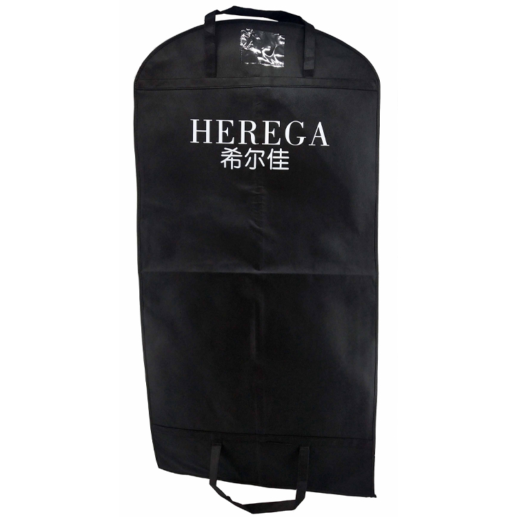 High Quality Luxury Cotton Muslin Suit Bag Fur Coat Black Garment Bags