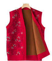 Femmes ajouté vêtements gilet femme mère automne maillot de corps intérieur grand-mère printemps, automne et hiver à l'extérieur porter gilet pull