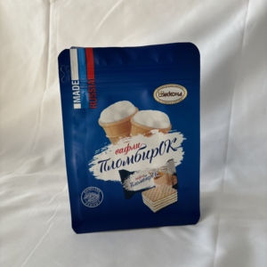 Wafers Biscuit Packaging Bag Heat Seal Waffle <strong>Pouches</strong> Custom Square Bottom Biscuit Plastic Doypack Bag with Print - Product Image 5