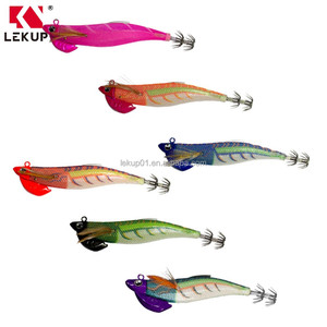 Nuevo señuelo de pesca marina de madera para camarones, pulpo, bagre, lubina, con anzuelo luminoso Egi Squid Jig Hook - Product Image 6