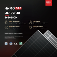 Panneau solaire photovoltaïque Longi Aiko industriel et commercial pour toiture, type N, bifacial, double vitrage, monocristallin, 680 Watt, 680W
