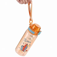 Bouteille d'eau portable 550 ml en Tritan PETG avec double système de verrouillage, sans BPA, idéale pour le camping – Nouveauté