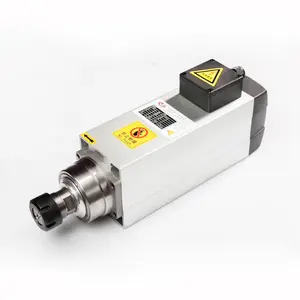 4.5KW 380V 300hz 18000 rpm er32 kare hava soğutmalı cnc mili motoru 18000 rpm hava soğutma 4.5 kw mili motoru