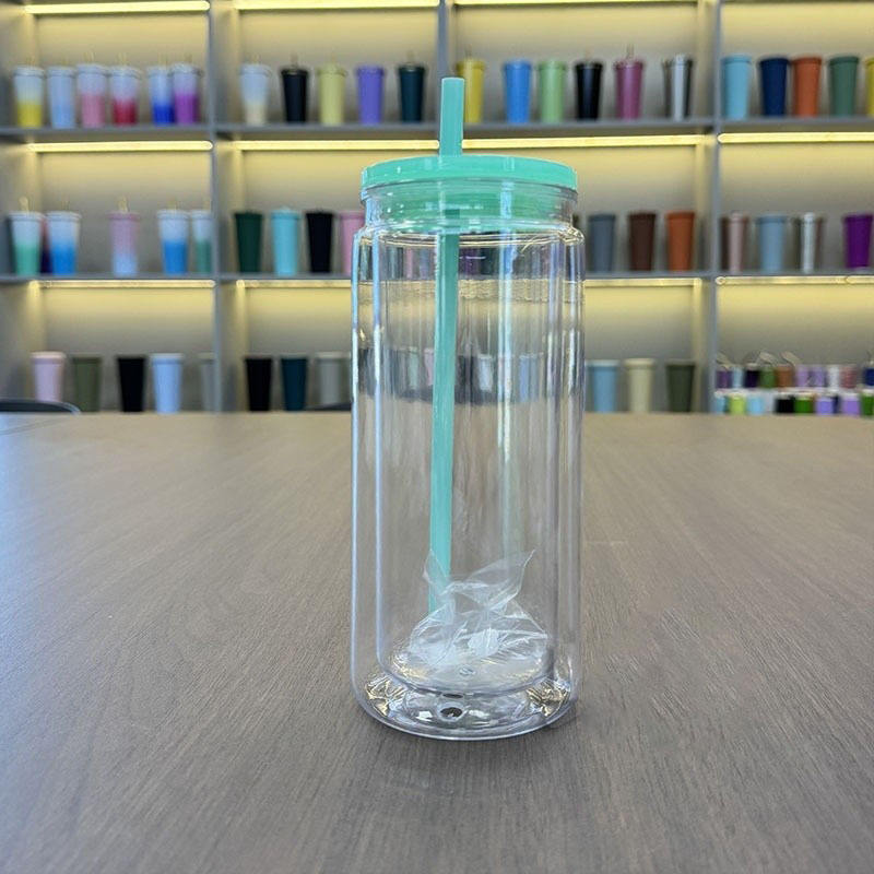 clear - with green lid