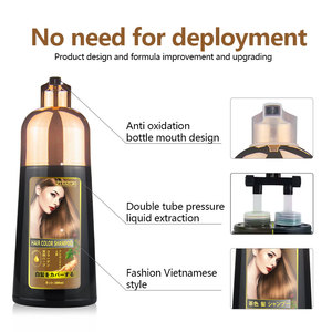 MOKERU all'ingrosso Oem tinture per capelli colore nero Ginseng pianta a base di erbe colore dei capelli Shampoo di alta qualità senza bastone per capelli cuoio capelluto colorante Shampoo - Product Image 4