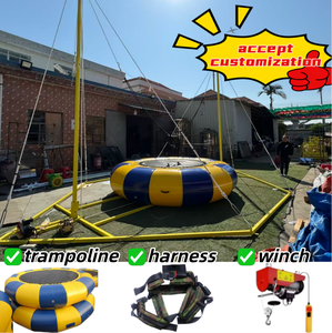 Trampolín Inflable Comercial para 1 Persona, para Adultos y Niños, en Oferta, para Juegos de Carnaval al Aire Libre, con Remolque Móvil - Product Image 1