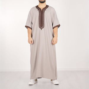 Nouvelle Tunique Décontractée pour Hommes 2026 – Qamis Long Brodé pour Hommes, Chemise Musulmane, Vêtement <span class=keywords><strong>Islamique</strong></span>, Mode Arabe Saoudienne, Thawb - Product Image 4