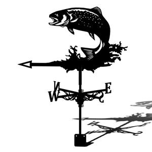 Criativo Animal <span class=keywords><strong>Weather</strong></span> Vane Metal Weathervane Jardim Stake Indicador de direção do vento para House Garage Cupola Barn - Product Image 5