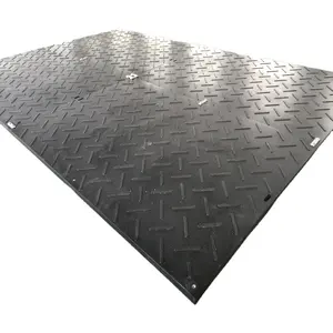 4x8 ft UHMWPE/HDPE plastik yol plakaları zemin koruyun paspaslar ağır ekipman tekerlekli destek panoları