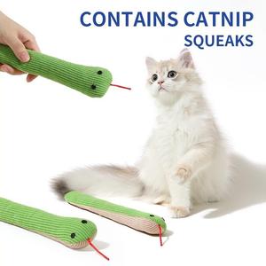 Nouveau jouet interactif pour chat en peluche en forme de serpent avec herbe à chat, résistant aux morsures, avec <span class=keywords><strong>papier</strong></span> froissé, baguette de chat, fournitures pour animaux de compagnie, toutes les fêtes - Product Image 3