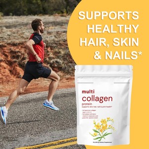 Venda quente Complexo Multi Colágeno Proteína Suplementos Hidrolisado Colágeno Em Pó Com Vitamina C Ácido Hialurônico para Pele Saudável - Product Image 6