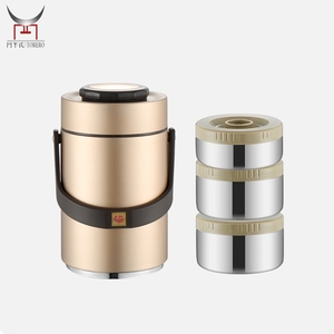 Recipiente Térmico para Sopa y Comida Caliente de Acero Inoxidable 304, Aislado al Vacío, Portátil, con 4 Compartimentos, Lonchera Bento - Product Image 6