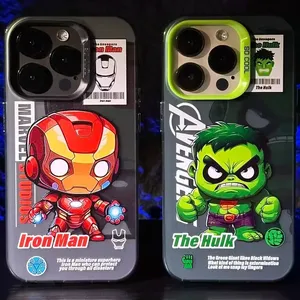 Para Capitán Marvel Comics diseño de dibujos animados funda de teléfono acrílica para Iphone 15 14 13 12 11 funda de teléfono personalizada de lujo a prueba de golpes