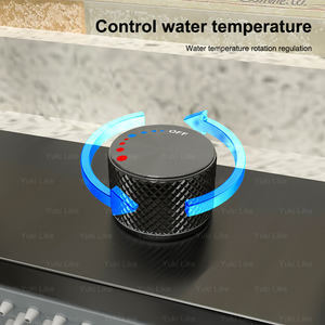 Fregadero de acero inoxidable de cocina multifuncional moderno negro 7546 con purificador de agua de <span class=keywords><strong>doble</strong></span> <span class=keywords><strong>grifo</strong></span> y arandela de taza para hotel - Product Image 5