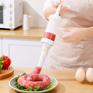 Poussoir à saucisses <span class=keywords><strong>manuel</strong></span> écologique en plastique pour la maison, outil de cuisine rapide et compact pour saucisses - Product Image 4