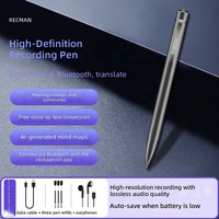 Enregistreur vocal intelligent IA en métal avec réduction de bruit avancée, transcription WAV pour une utilisation portable en classe et lors de réunions étudiantes