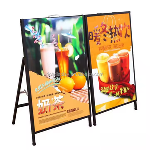 Display dalam ruangan promosi pemegang papan berdiri lantai kualitas tinggi iklan portabel logam lipat bingkai Poster tanda berdiri - Product Image 6