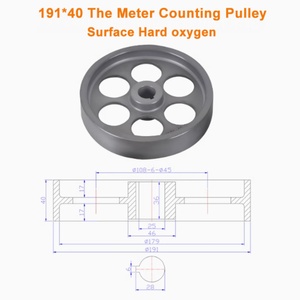 Polea de Aluminio OEM con Recubrimiento Cerámico para Cuentar Metros en Máquinas de Extrusión, Certificación ISO 9001, 191*40 - Product Image 3