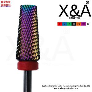 צבע הקשת 6 ב 1 טונגסטן קרביד מקדחה קצת בסדר עבור מסמר טיפול ארוז בקופסת פלסטיק לק מקדחה - Product Image 2