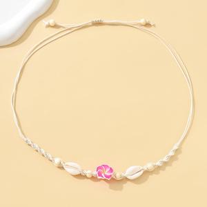 <span class=keywords><strong>Collier</strong></span> en corde tressée en macramé avec perles de coquillages faites à la main pour femmes, vente en gros LC20260116 - Product Image 2