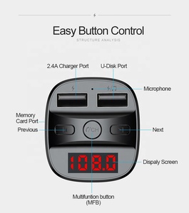AGETUNR T60 2023 BT V5.0 Émetteur FM Bluetooth Lecteur MP3 sans fil pour voiture pour clé USB/<span class=keywords><strong>carte</strong></span> <span class=keywords><strong>SD</strong></span> Nouveau - Product Image 3