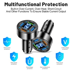 Chargeur de voiture 66W adaptateur de téléphone de voiture à <span class=keywords><strong>charge</strong></span> rapide USB pour iPhone 13 12 Xiaomi Huawei <span class=keywords><strong>Samsung</strong></span> S21 S22 <span class=keywords><strong>Charge</strong></span> rapide 3.0 - Product Image 5