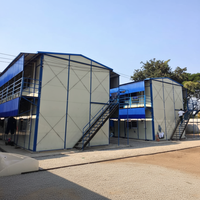 Maison modulaire chinoise à deux étages, 100 m2, modules, hôtel préfabriqué modulaire, panneaux sandwich durables, K House, Afrique du Sud