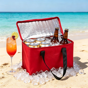 Sac isotherme personnalisé en non-tissé avec logo, grand sac de <span class=keywords><strong>livraison</strong></span> <span class=keywords><strong>alimentaire</strong></span> thermique, sac de pique-nique et de plage étanche, vente en gros - Product Image 2