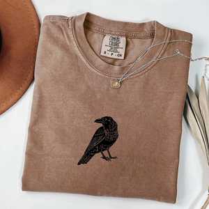 OEM ODM Vintage Crow Lover Shirt Short and Long Sleeve Black Raven Shirt Dark Gothic <strong>Tshirt</strong> Gift <strong>Halloween</strong> <strong>Women</strong> - Product Image 4