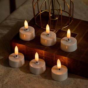 2025 bougies chauffe-plat <span class=keywords><strong>LED</strong></span> alimentées par batterie petite mèche avec minuterie 6H pour la décoration de maison et de mariage de Noël - Product Image 3