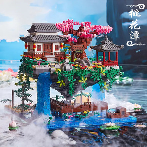 عرض ساخن على بلودي 16260 ألعاب تجميع أزهار الخوخ وحمامات 3320 قطعة من ألماس مكعبات بناء حديقة وتصميمات وأشكال الشلال - Product Image 4