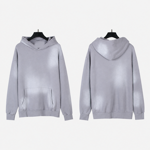 Sudadera con Capucha Gruesa de Algodón Rosa de 380 g/m² con Efecto Lavado, Fabricante OEM, Sudadera Oversize Estilo Urbano con Estampado Gráfico - Product Image 4
