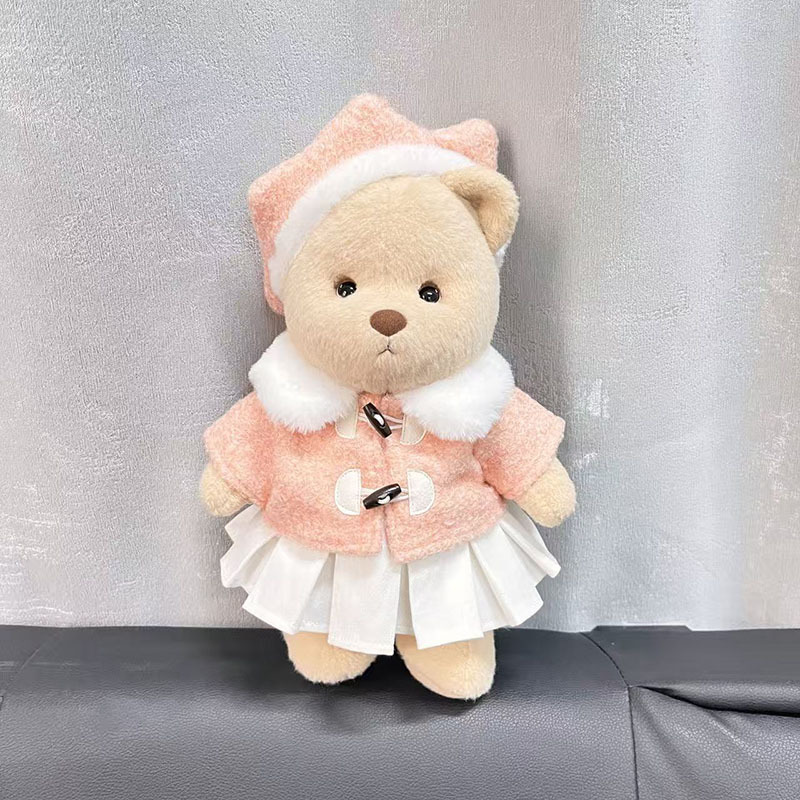 White skirt-hexagonal beret set-pink