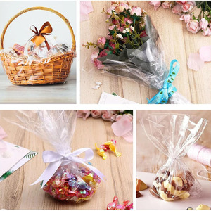 גליל סרט BOPP סיטונאי, מבריק, שקוף, רך, לעטיפת מתנות באורך 15 מטר, לאריזת פרחים - Product Image 3